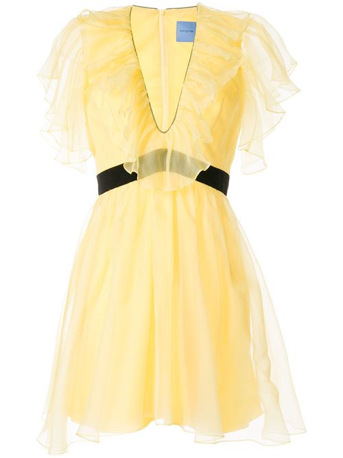 Sandpiper ruffled dress - Yellow
