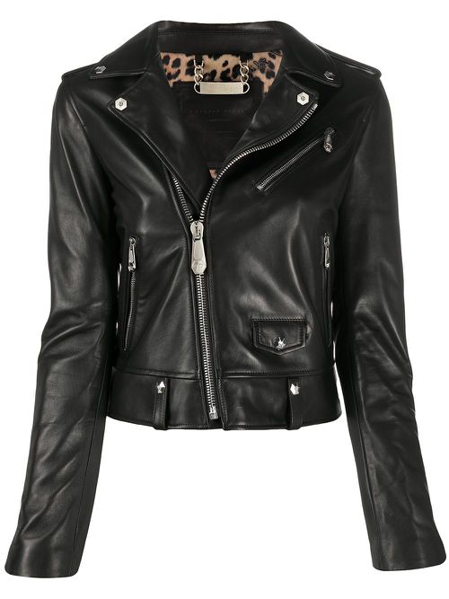 Zipped biker jacket - Black