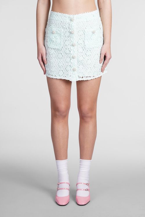 Skirt In Blue Polyester