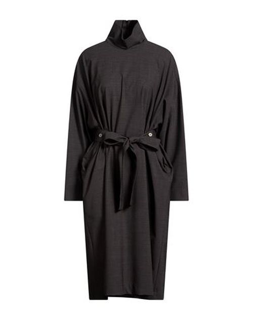 Woman Midi dress Charcoal Size L Viscose