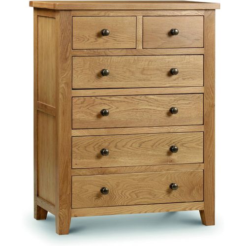 Stylish White Oak Chest (6 Drawers)