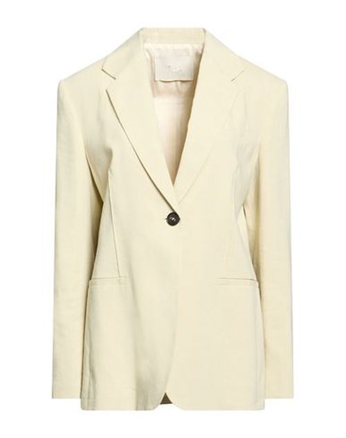 Woman Blazer Sage green Size 6 Viscose, Linen, Elastane