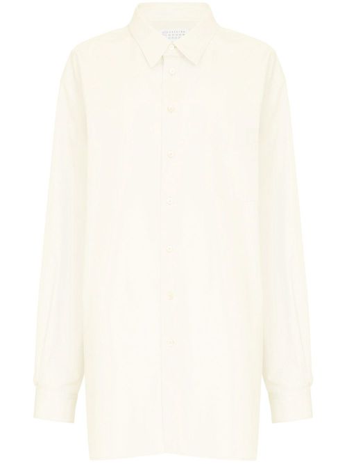 Oversized cotton shirt - Neutrals
