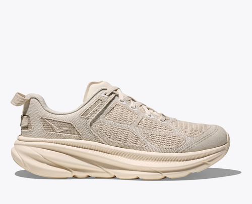 HOKA Vibrant Bloom Clifton One9 Shoes in Alabaster/Cielo Blue