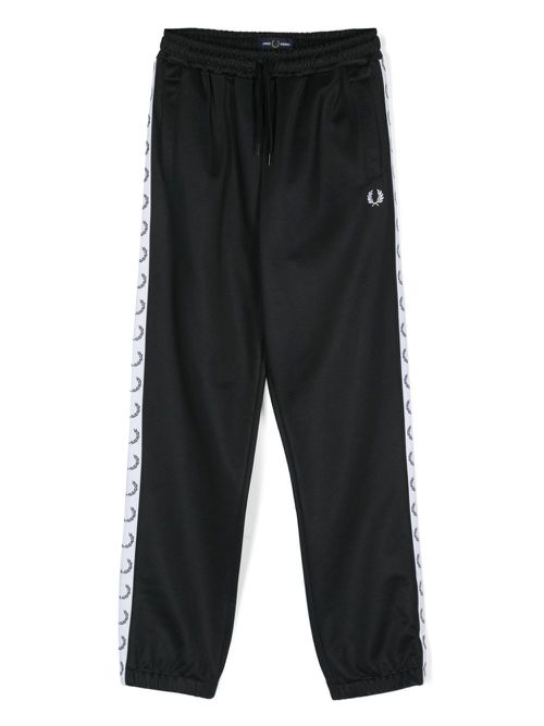 Logo-tape track trousers - Black
