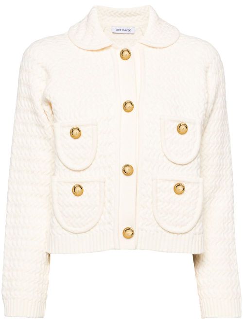 Chunky-knit cardigan - Neutrals
