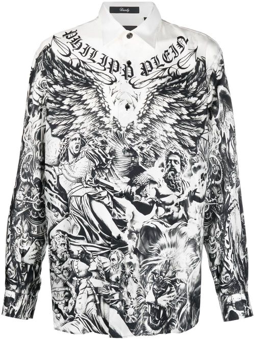 Graphic-print shirt - White