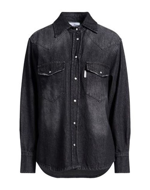 Woman Denim shirt Charcoal Size 8 Cotton