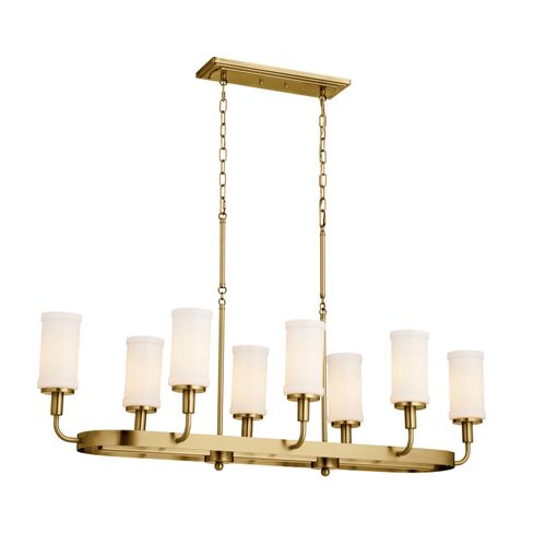 Vetivene 8-Light Transitional Chandelier in Natural Bra