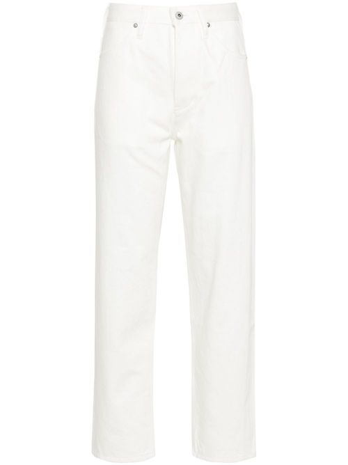 Mid-rise straight jeans - White