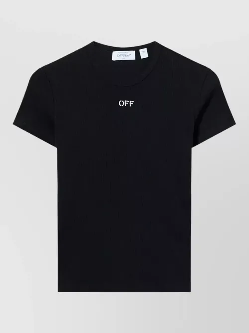 Off-White - logo crew neck slim fit t shirt