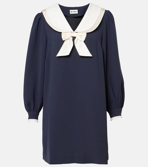 Halina bow-detail minidress