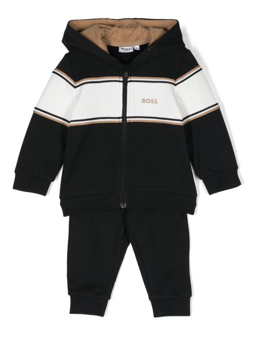 Logo-embellished tracksuit - Black