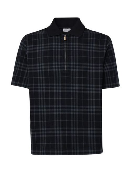 Burberry Checked Short Sleeved Polo Shirt
