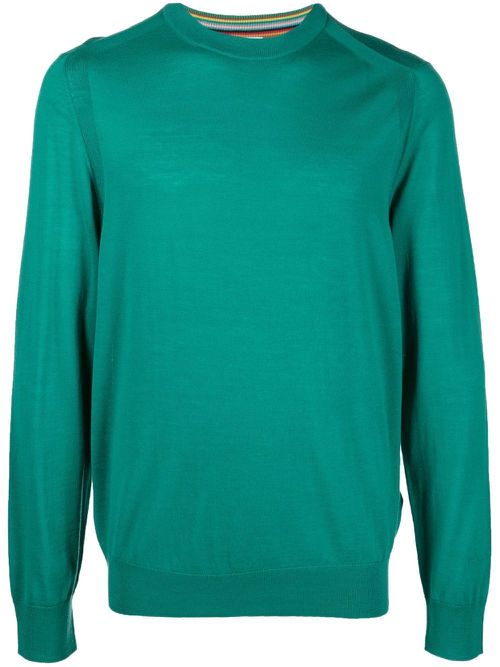 Crew neck pullover sweater - Green