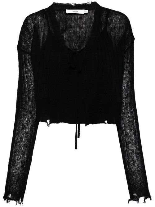 Cardigan and vest set - Black