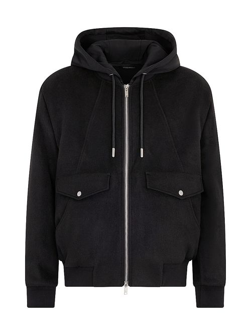 Men's Elington Wool Bomber Jacket - Black