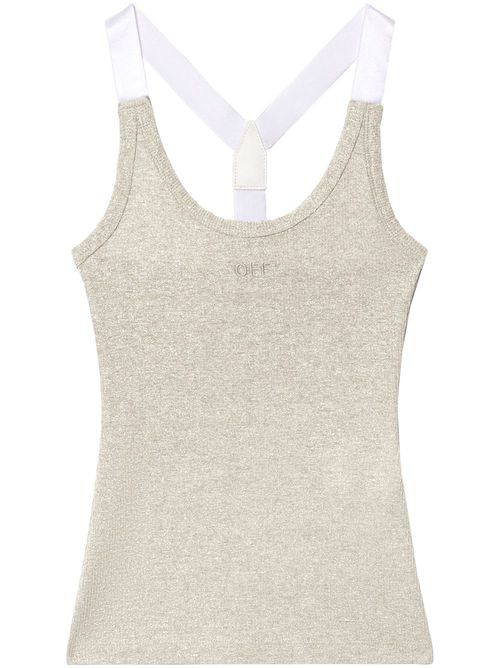Ribbed tank top - Silver
