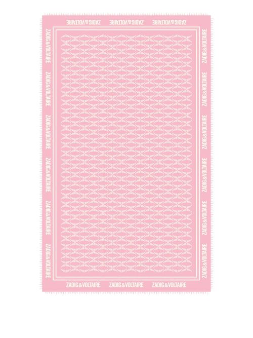 Graphic-print scarf - Pink