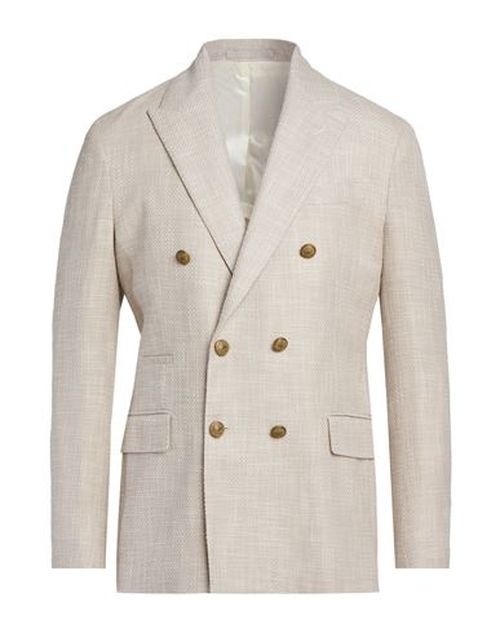 Man Blazer Beige Size 36 Wool, Cotton, Silk, Linen