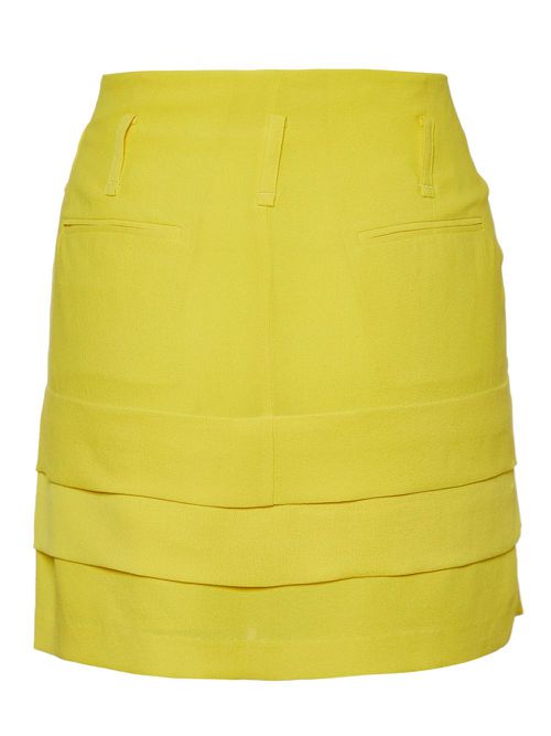 Silk mini skirt - Yellow