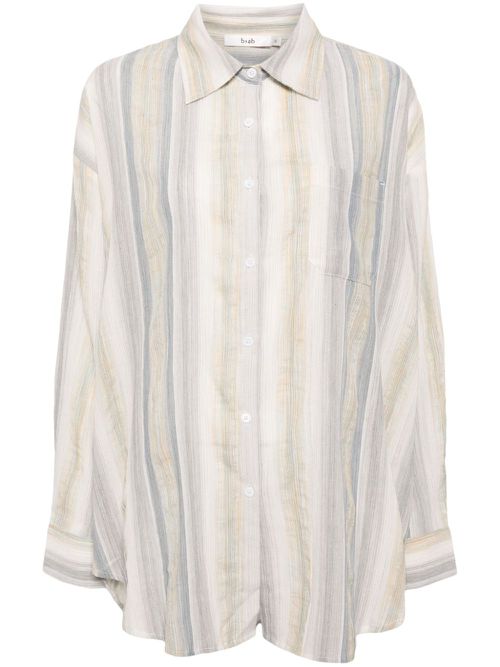 Striped button-up shirt - Blue