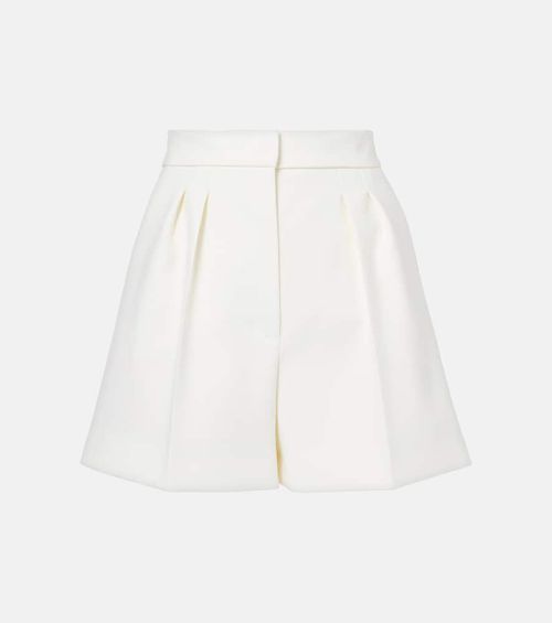 Zic high-rise wool-blend canvas shorts
