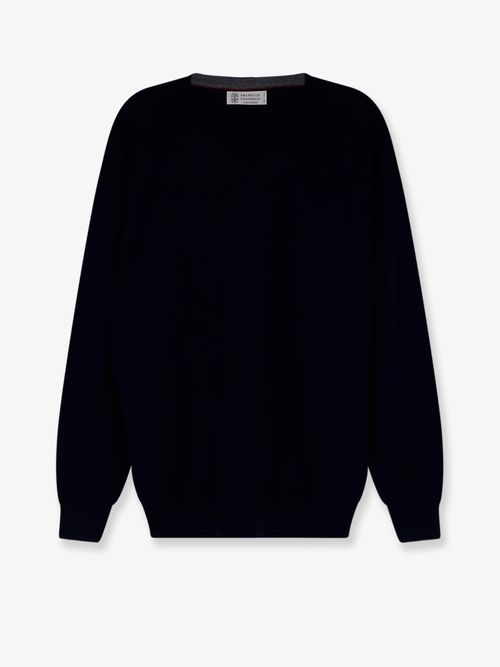 Cashmere Crew-Neck Sweater — Blue