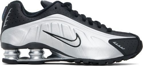 Black & Silver Shox R4 Sneakers