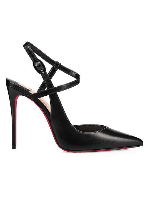 Women's Jenlove Leather 100MM Strappy Pumps - Black