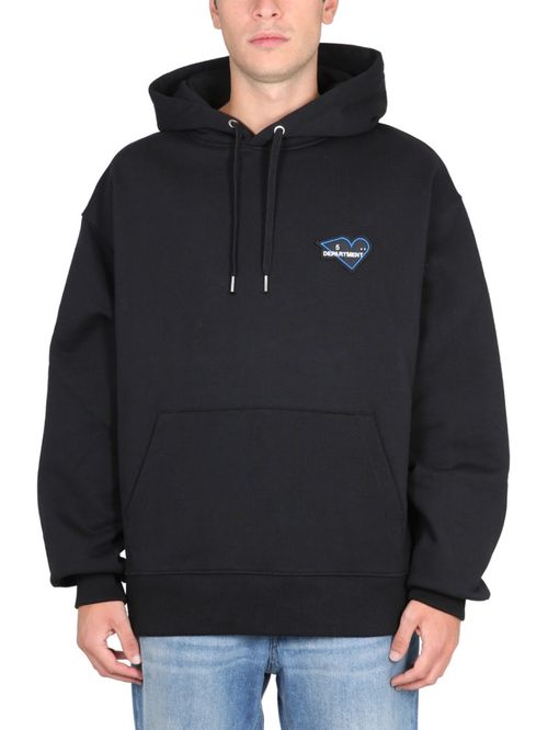Black Logo Hood Sweatshirts