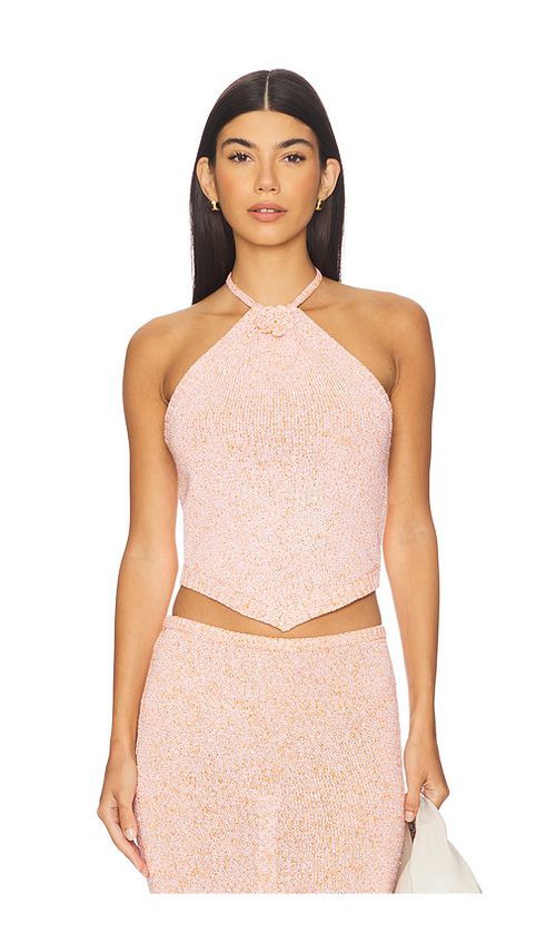 ASTA RESORT WICKEL-TOP TERESA in Peach. Größe XL. Also in L