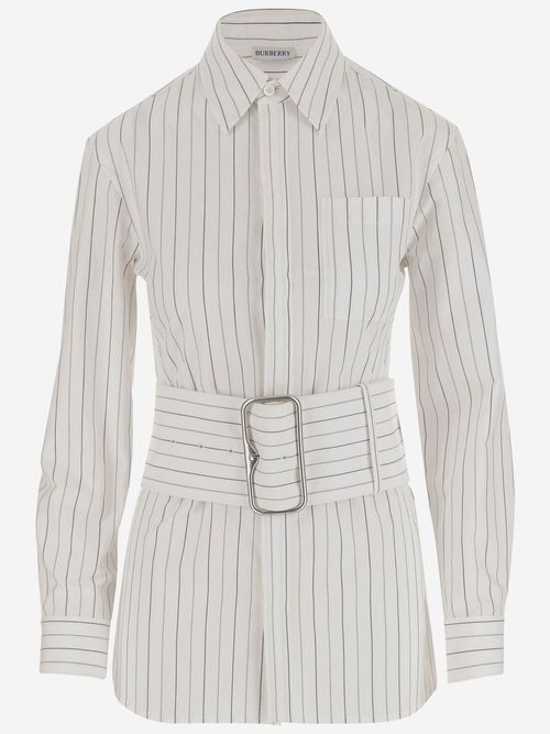 Cotton Shirt With Striped Pattern