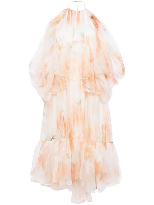 Natura organza midi dress - Neutrals