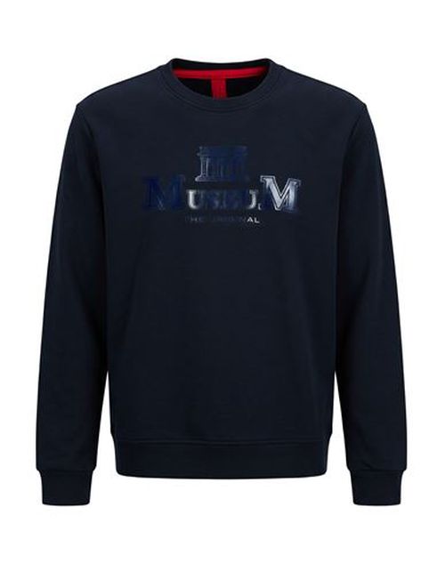 Man Sweatshirt Navy Size S Cotton, Polyester