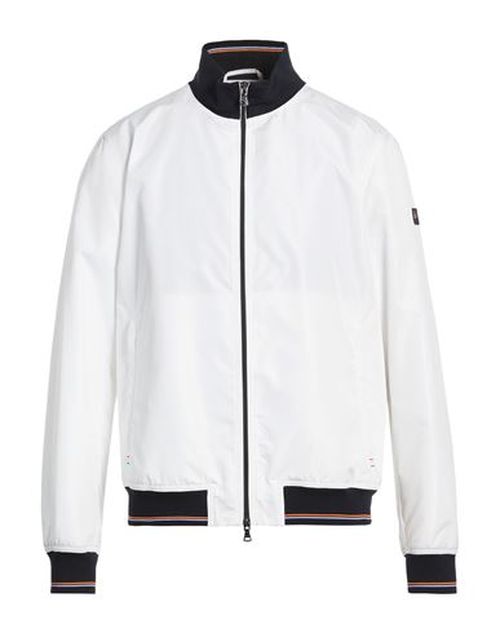 Man Jacket White Size L Polyester, Polyurethane
