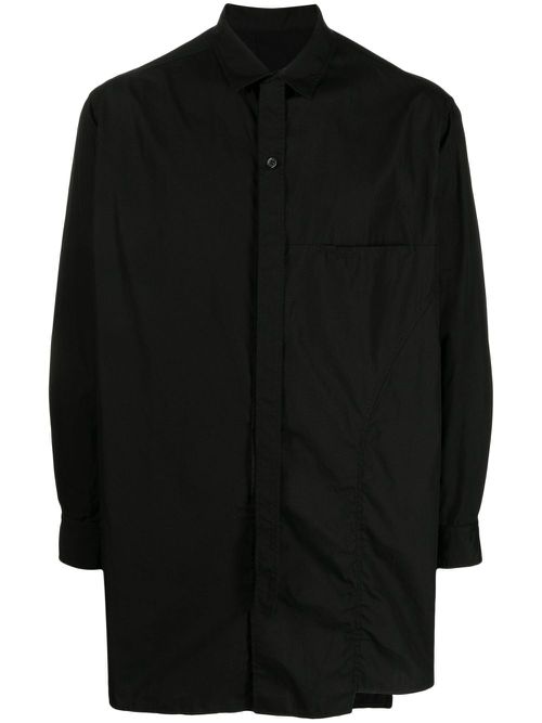 Plain cotton shirt - Black