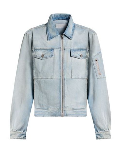 Man Denim outerwear Blue Size M Cotton