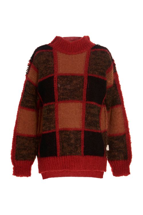 -Multicolor Print Sweater Maglioni Multicolor-Donna