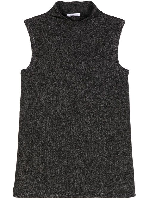 Essential fine-knit top - Black