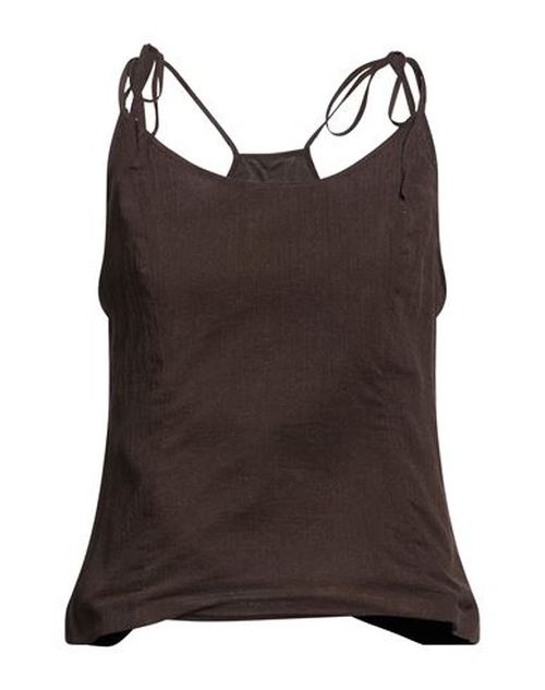 Woman Top Chocolate brown Size 10 Cotton