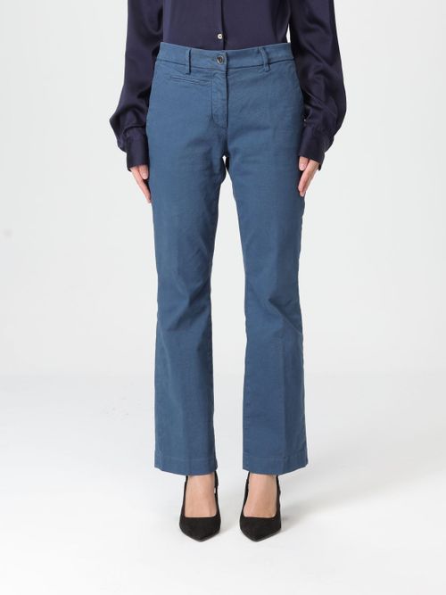 Pants Woman color Gnawed Blue