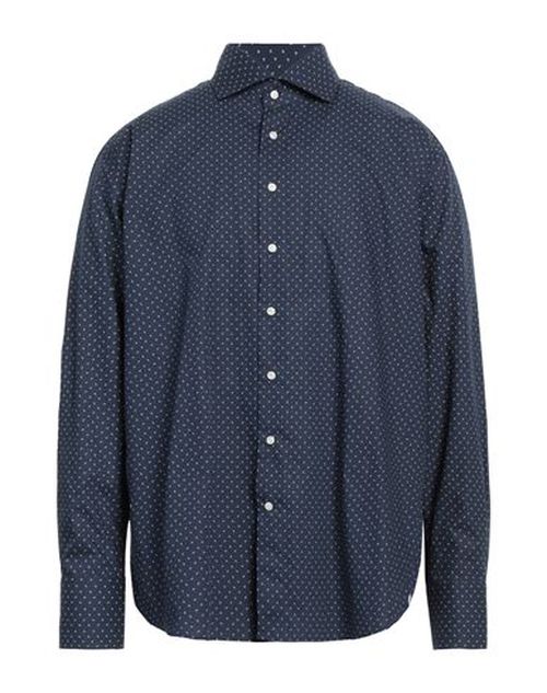 Man Shirt Midnight blue Size 17 Cotton