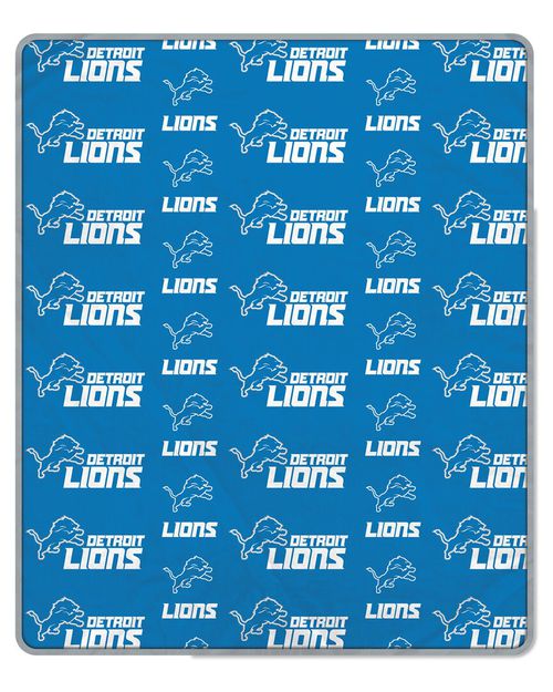 Detroit Lions Nfl Team Repeating Logo Fleece Throw