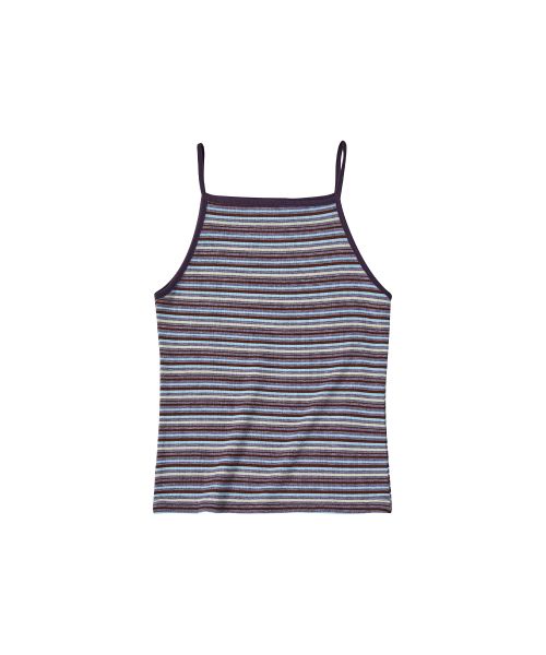 W STRIPE CONTRAST SLEEVELESS