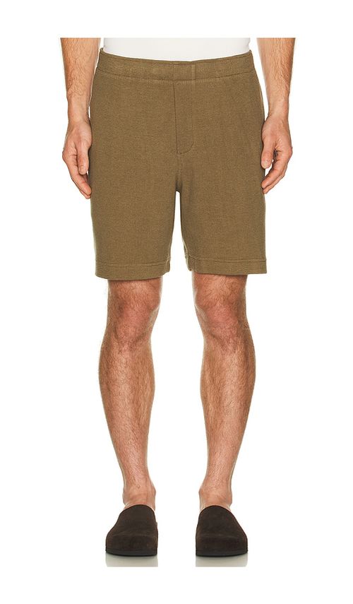 Vince Boucle Elastic Waist Short in Olive. L. Also in M, S, XL/1X, XXL/2X