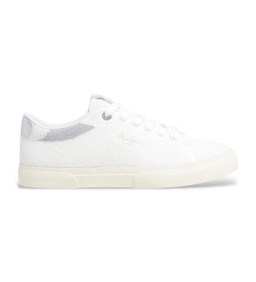 Pepe Jeans for woman. PLS31601 Kenton Knit Sneakers white (41), Flat, Laces, Casual