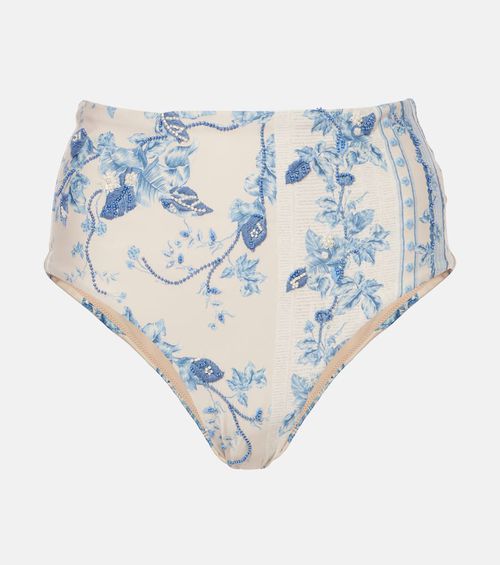 Magenta floral bikini bottoms