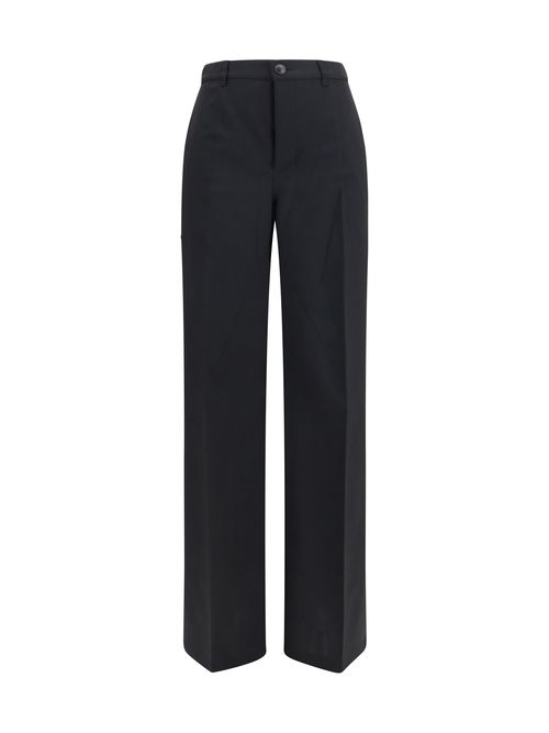 Wide-Leg Tailored Trouser — Black