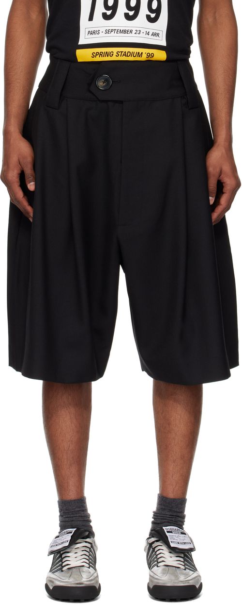 VAQUERA Black Suiting Baby Shorts